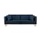 Armen Living Lenox Blue Velvet Modern Sofa with Brass Legs LCLN3BLU - alternate 1